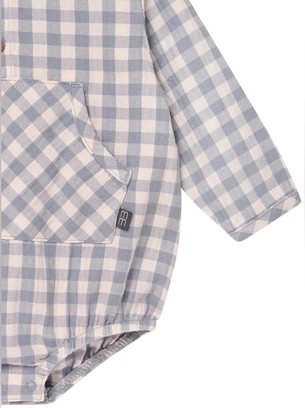 Modern Moments Boys 18M Gray Cream Cotton Henley Romper Boho Preppy Cottagecore